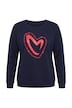 Sweatshirt, Boxy Fit, Herz, Langarm