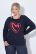 Sweatshirt, Boxy Fit, Herz, Langarm