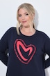 Sweatshirt, Boxy Fit, Herz, Langarm