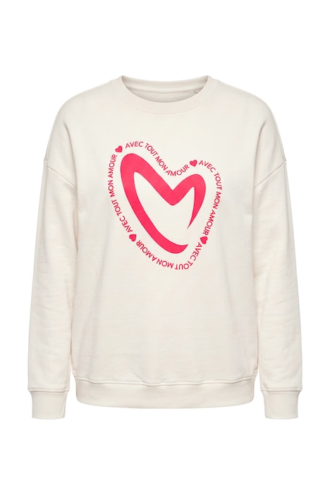 Sweatshirt, Boxy Fit, Herz, Langarm