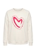 Sweatshirt, Boxy Fit, Herz, Langarm