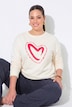 Sweatshirt, Boxy Fit, Herz, Langarm