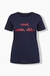 T-shirt, comfort fit, modieus opschrift, halve mouwen