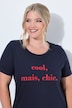 T-shirt, comfort fit, modieus opschrift, halve mouwen