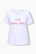 T-shirt, comfort fit, modieus opschrift, halve mouwen