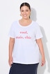 T-shirt, comfort fit, modieus opschrift, halve mouwen