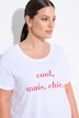 T-shirt, comfort fit, modieus opschrift, halve mouwen