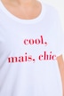 T-shirt, comfort fit, modieus opschrift, halve mouwen