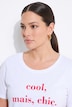 T-shirt, comfort fit, modieus opschrift, halve mouwen