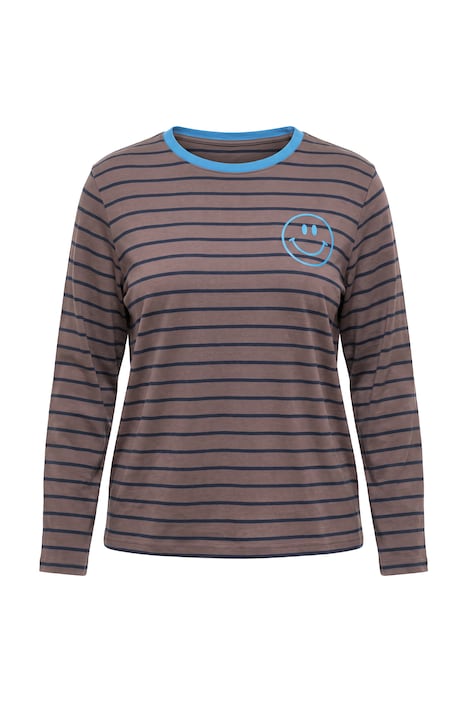 Striped Smiley Logo Long Sleeve Tee