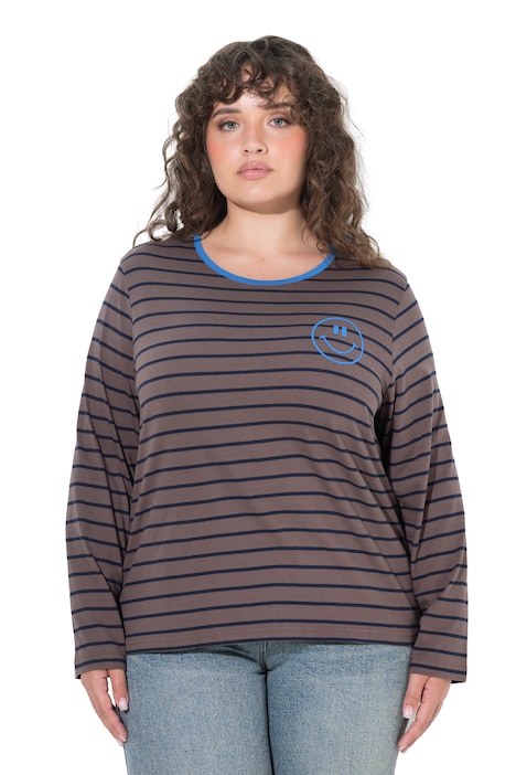 Striped Smiley Logo Long Sleeve Tee