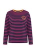 Striped Smiley Logo Long Sleeve Tee
