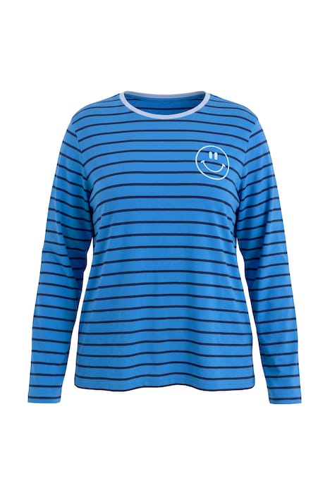 Striped Smiley Logo Long Sleeve Tee