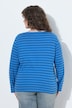 Shirt, gestreept, borduursel, ronde hals, trompetmouwen