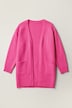 Strickjacke, Classic Fit, offen mit aufgesetzten Taschen