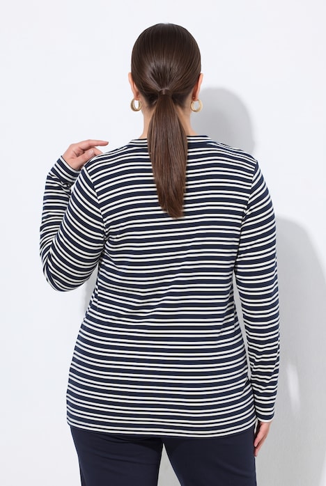 Longsleeve, Komfort Fit, Ringel, Rundhals