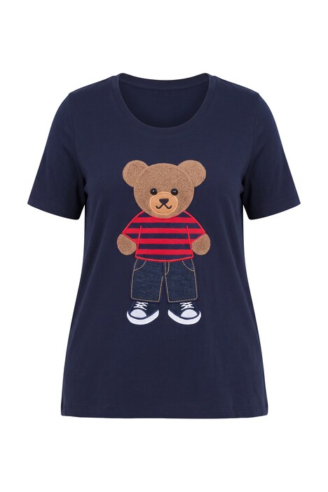 T-Shirt, A-Linie, Frottee-Bär, Halbarm