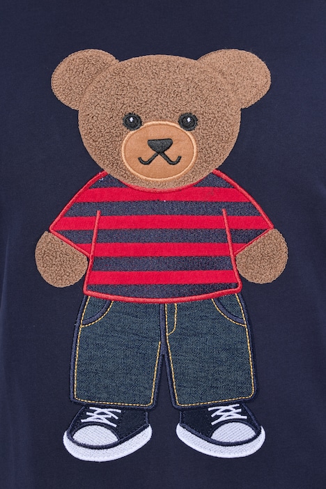 T-Shirt, A-Linie, Frottee-Bär, Halbarm
