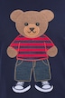 T-Shirt, A-Linie, Frottee-Bär, Halbarm