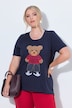 T-Shirt, A-Linie, Frottee-Bär, Halbarm