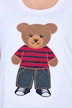 T-Shirt, A-Linie, Frottee-Bär, Halbarm
