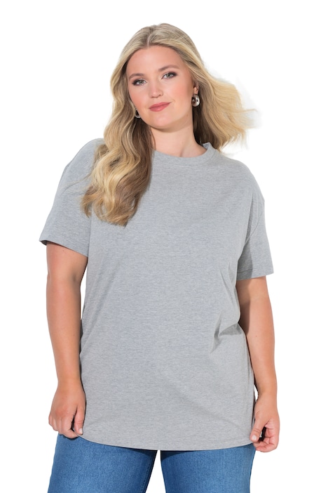 T-Shirt, Boxy Fit, Kussmund-Print auf dem Rücken