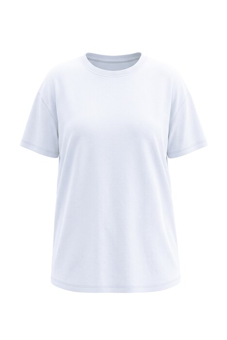 T-Shirt, Boxy Fit, Kussmund-Print auf dem Rücken