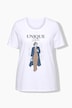 T-Shirt, Komfort Fit, Model mit Schriftzug