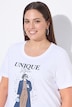 T-Shirt, Komfort Fit, Model mit Schriftzug