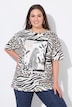 Leo-Shirt, Boxy Fit, glitzernder Leopard