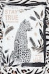 Leo-Shirt, Boxy Fit, glitzernder Leopard