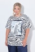 Leo-Shirt, Boxy Fit, glitzernder Leopard