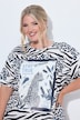 Leo-Shirt, Boxy Fit, glitzernder Leopard