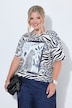 Leo-Shirt, Boxy Fit, glitzernder Leopard