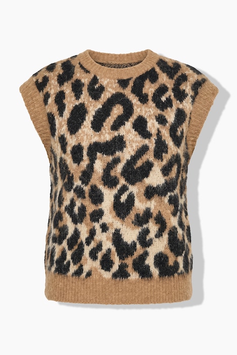 Pullunder, Boxy Shape, Jacquard-Leo