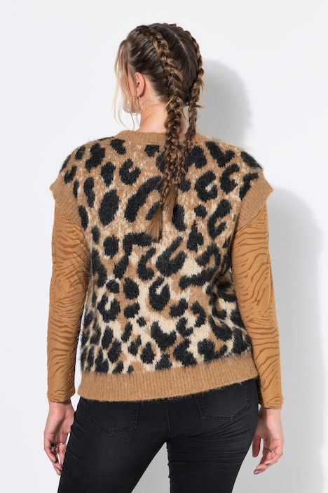 Pullunder, Boxy Shape, Jacquard-Leo