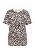 Leo-Shirt, Boxy Fit, Leomuster, Halbarm