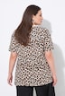 Leo-Shirt, Boxy Fit, Leomuster, Halbarm