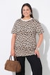Leo-Shirt, Boxy Fit, Leomuster, Halbarm