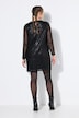 Mini-Paillettenkleid, Loose Straight Shape, Pailletten und Fransen