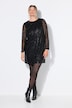 Mini-Paillettenkleid, Loose Straight Shape, Pailletten und Fransen