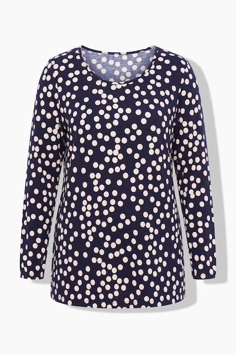 Longsleeve, A-Linie, Punkte, Langarm