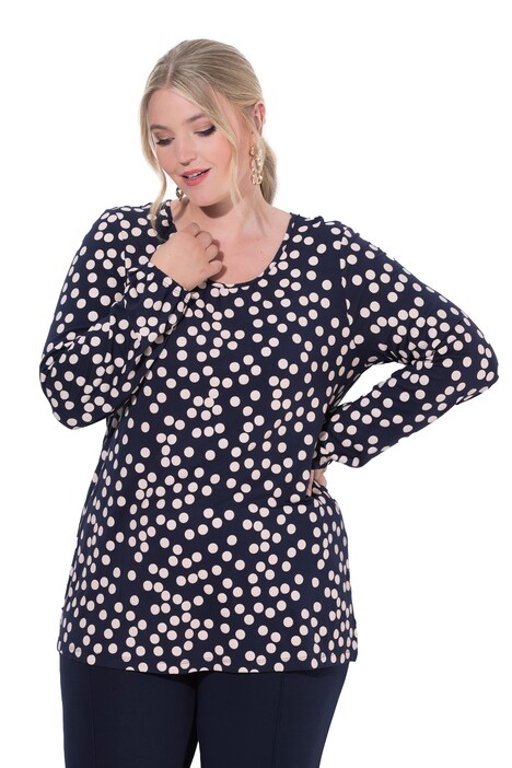 Longsleeve, A-Linie, Punkte, Langarm