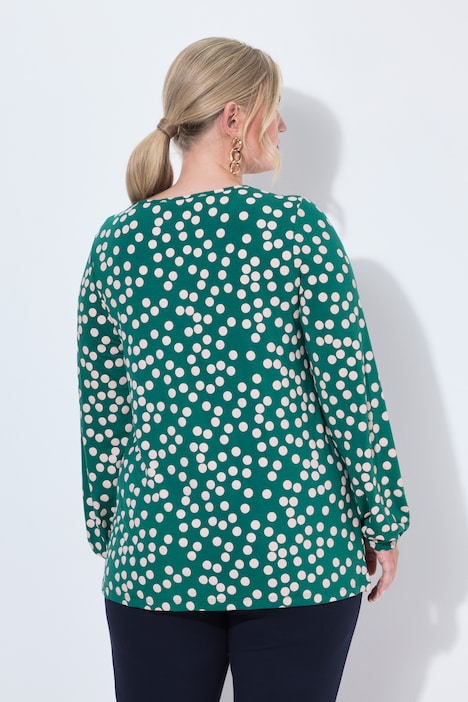Longsleeve, A-Linie, Punkte, Langarm
