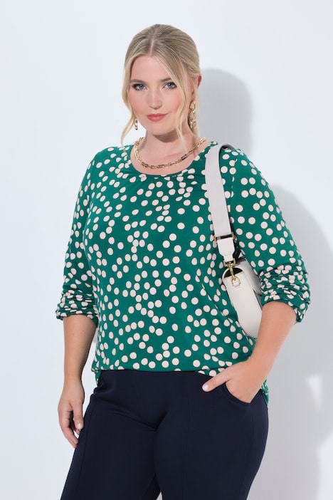 Longsleeve, A-Linie, Punkte, Langarm