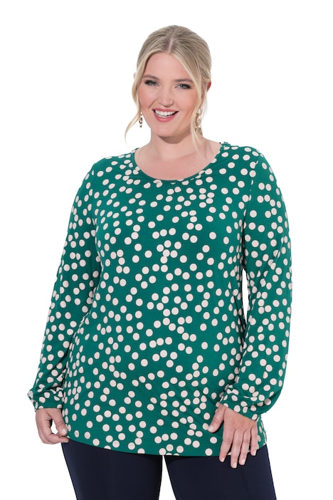 Longsleeve, A-Linie, Punkte, Langarm