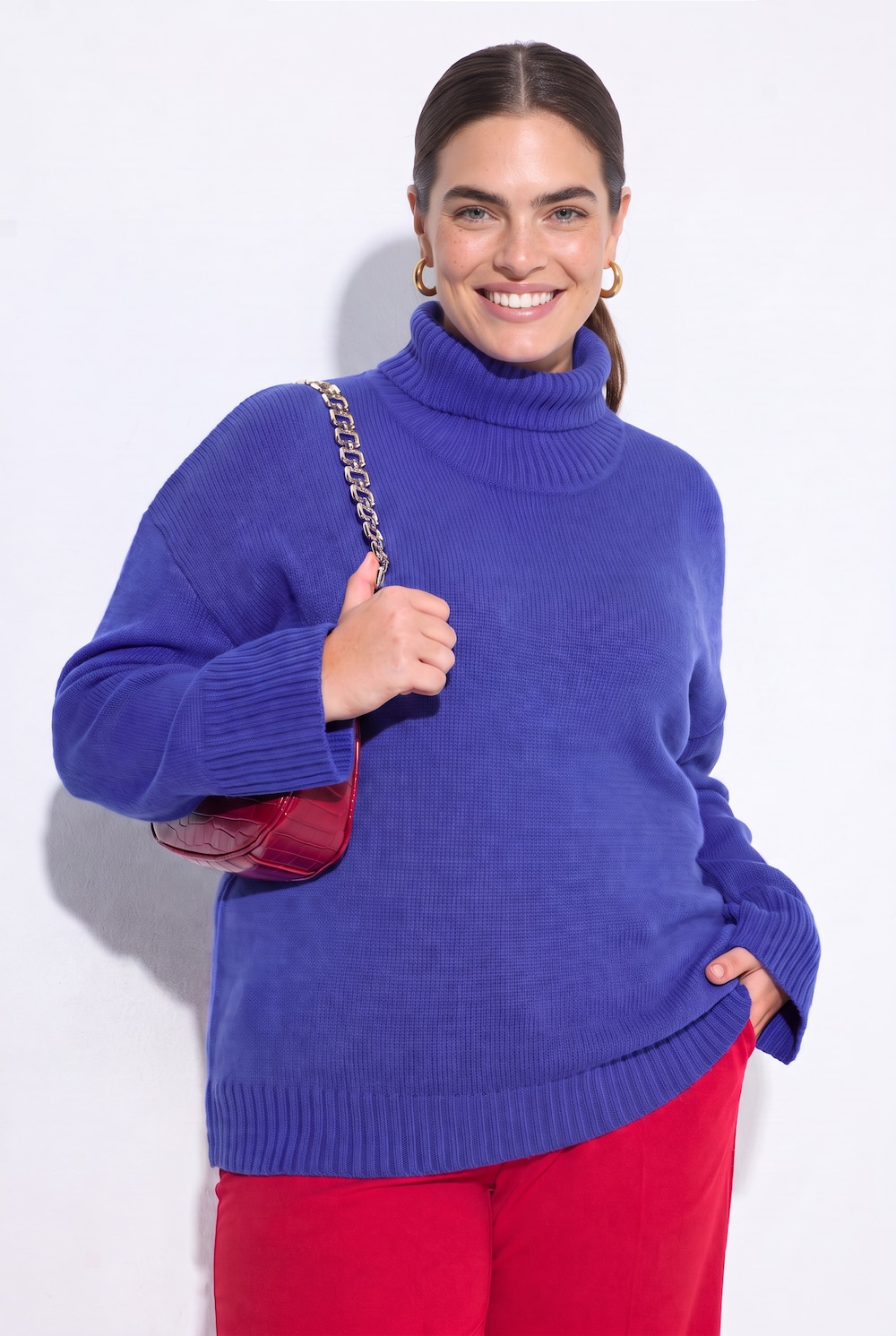 Rollkragenpullover, Loose Fit