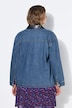 Jeansjacke, Loose Shape, Hemdkragen in Lederoptik