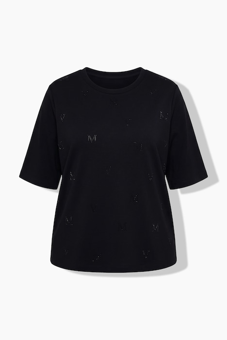 Sweatshirt, Buchstaben, Oversized, Rundhals, Halbarm