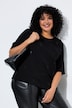 Sweatshirt, Buchstaben, Oversized, Rundhals, Halbarm